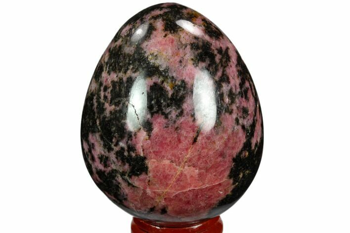 Polished Rhodonite Egg - Madagascar #117378